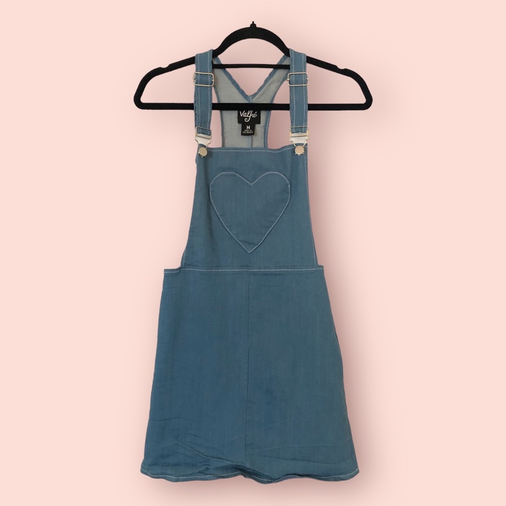 Valfre Denim Heart Overall Dress